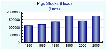 Laos. Pigs Stocks (Head)