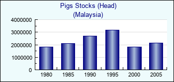 Malaysia. Pigs Stocks (Head)