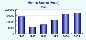 Mali. Horses Stocks (Head)