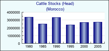 Morocco. Cattle Stocks (Head)
