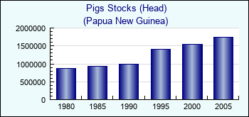 Papua New Guinea. Pigs Stocks (Head)