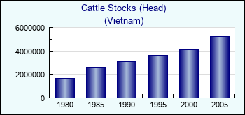 Vietnam. Cattle Stocks (Head)