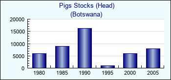 Botswana. Pigs Stocks (Head)