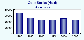 Comoros. Cattle Stocks (Head)