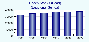 Equatorial Guinea. Sheep Stocks (Head)