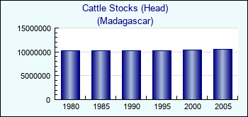 Madagascar. Cattle Stocks (Head)