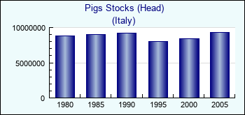 Italy. Pigs Stocks (Head)