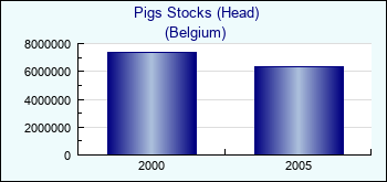 Belgium. Pigs Stocks (Head)