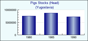 Yugoslavia. Pigs Stocks (Head)