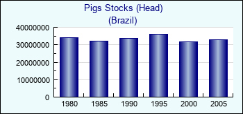Brazil. Pigs Stocks (Head)