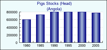Angola. Pigs Stocks (Head)