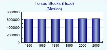 Mexico. Horses Stocks (Head)