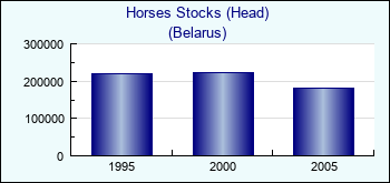 Belarus. Horses Stocks (Head)