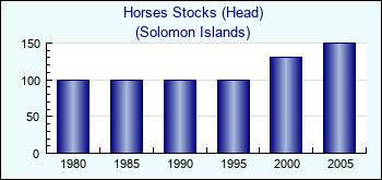 Solomon Islands. Horses Stocks (Head)