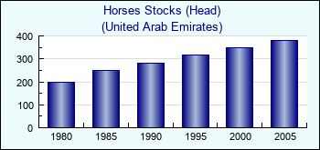 United Arab Emirates. Horses Stocks (Head)