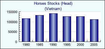Vietnam. Horses Stocks (Head)