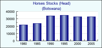 Botswana. Horses Stocks (Head)