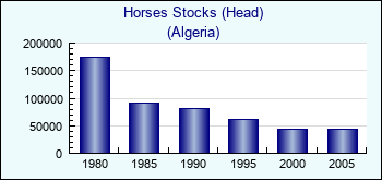 Algeria. Horses Stocks (Head)