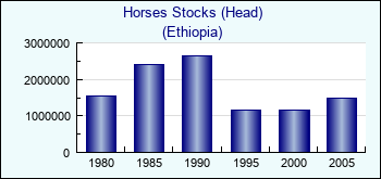 Ethiopia. Horses Stocks (Head)