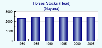 Guyana. Horses Stocks (Head)