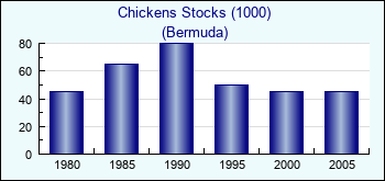 Bermuda. Chickens Stocks (1000)