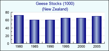 New Zealand. Geese Stocks (1000)